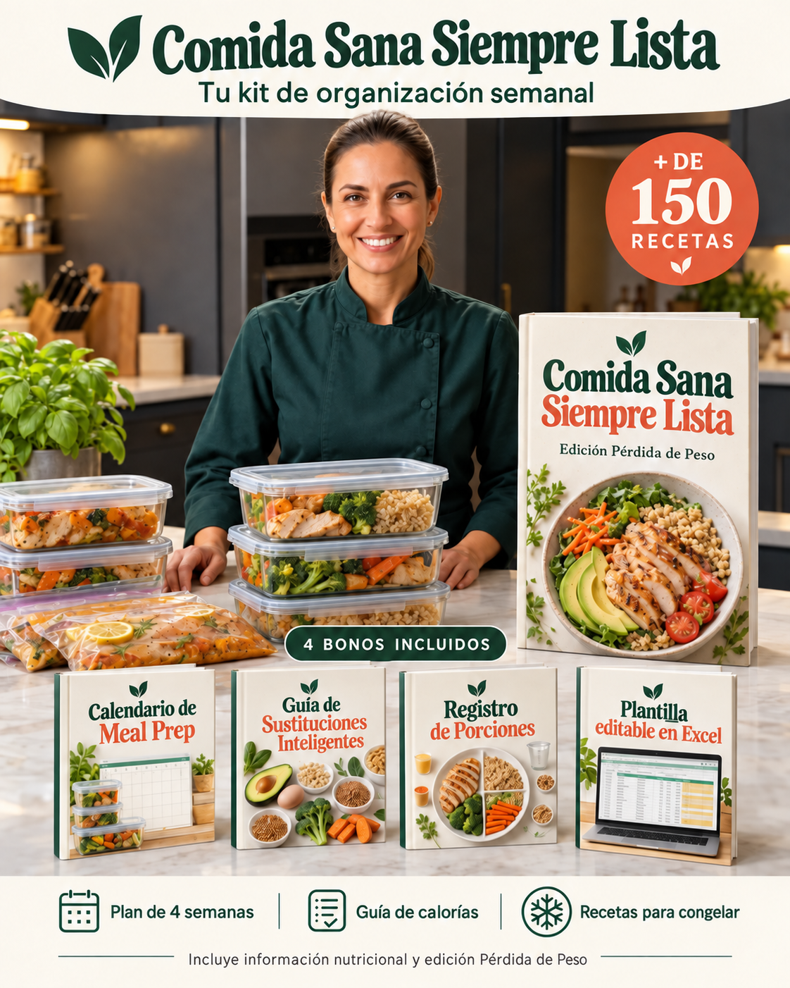 Comida Sana Siempre Lista, kit de organización semanal